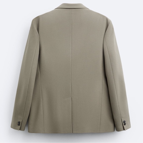 Zara NWT Greenish Textured Suit Jacket size US 38 - Picture 7 of 10
